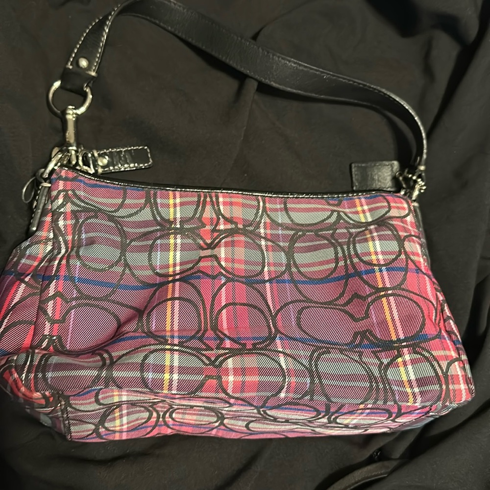 Coach Y2K Poppy Tartan Plaid Mini Purse Limited Edition